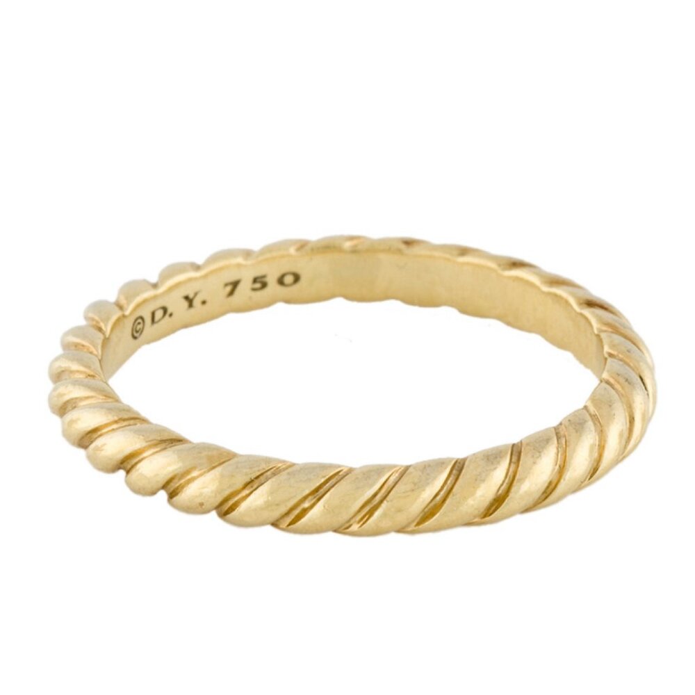 DAVID YURMAN 18K 750 YELLOW GOLD CABLE BAND RING